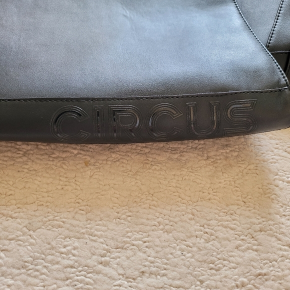 CIRCUS BY SAM EDELMAN Dollie Faux Leather Chunky Black Platform Knee High Boots - Picture 9 of 9